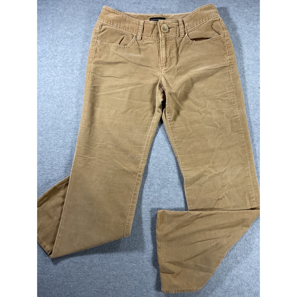 Banana Republic Womens Tan Corduroy Bootcut Pants Size 4 Cotton Camel 2462